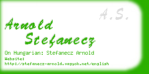 arnold stefanecz business card
